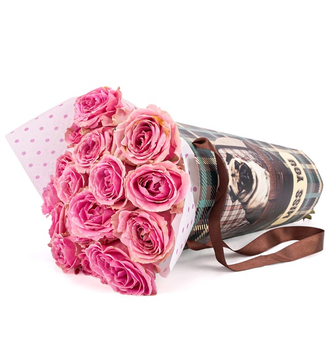 Miss You - 15 li Pembe Gül Tasarım